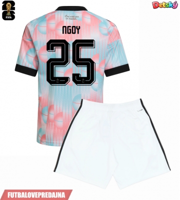 Lacne Dětský Futbalové dres Belgicko Nathan Ngoy #25 MS 2026 Krátky Rukáv - Preč (+ trenírky)